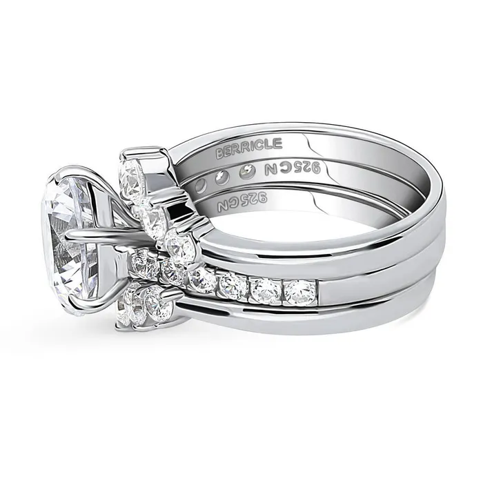 5Stone Solitaire 38ct CZ Ring Set in Sterling Silver BERRICLE Rings
