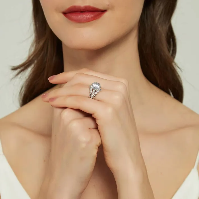 5Stone Solitaire 38ct CZ Ring Set in Sterling Silver BERRICLE Rings