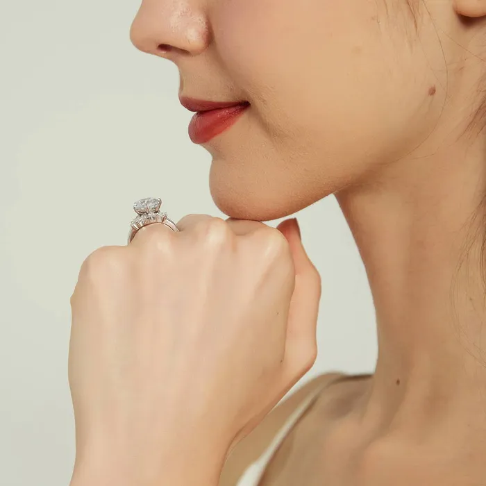 5Stone Solitaire 38ct CZ Ring Set in Sterling Silver BERRICLE Rings