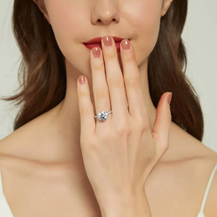5Stone Solitaire 38ct CZ Ring Set in Sterling Silver BERRICLE Rings