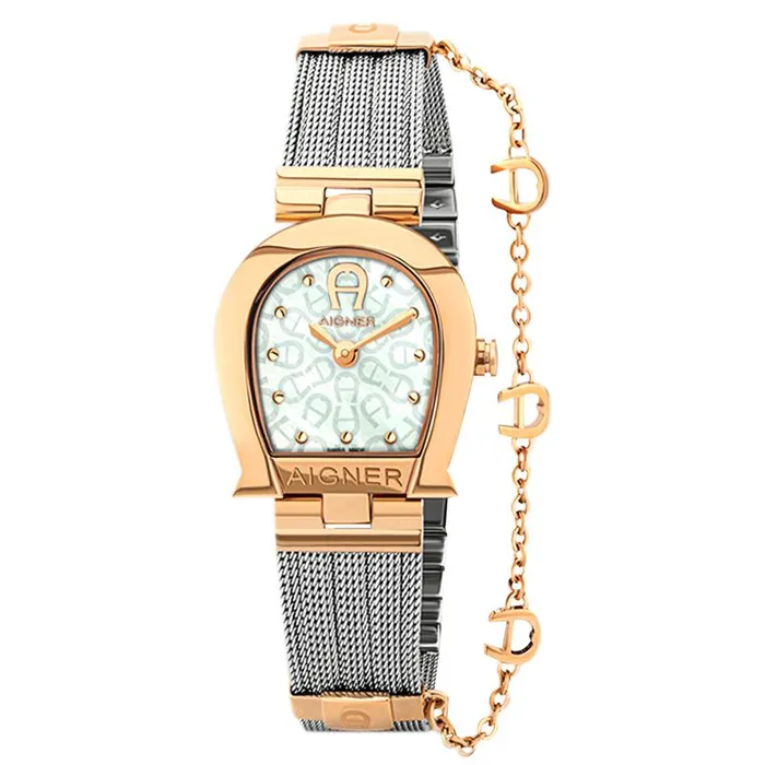 Aigner Earrings Aigner Cremona Silver And Rose Gold Womens Watch