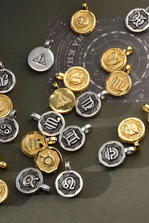 Air Anchor Charm Necklaces Trip Around the Sun Zodiac Charm