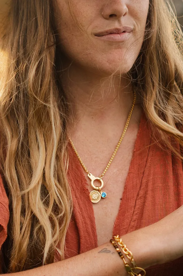 Air Anchor Charm Necklaces Trip Around the Sun Zodiac Charm