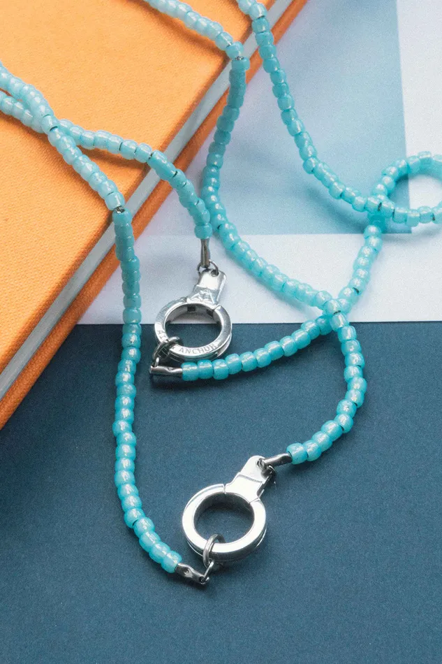 Air Anchor Stainless Steel Anything Could Happen Necklace with Cuff Keeper Necklaces