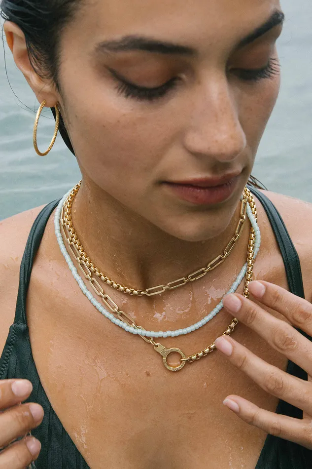 Air Anchor Stainless Steel Anything Could Happen Necklace with Cuff Keeper Necklaces