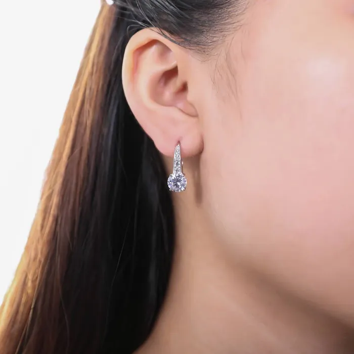 BERRICLE CZ Dangle Earrings in Sterling Silver 2 Pairs Earrings
