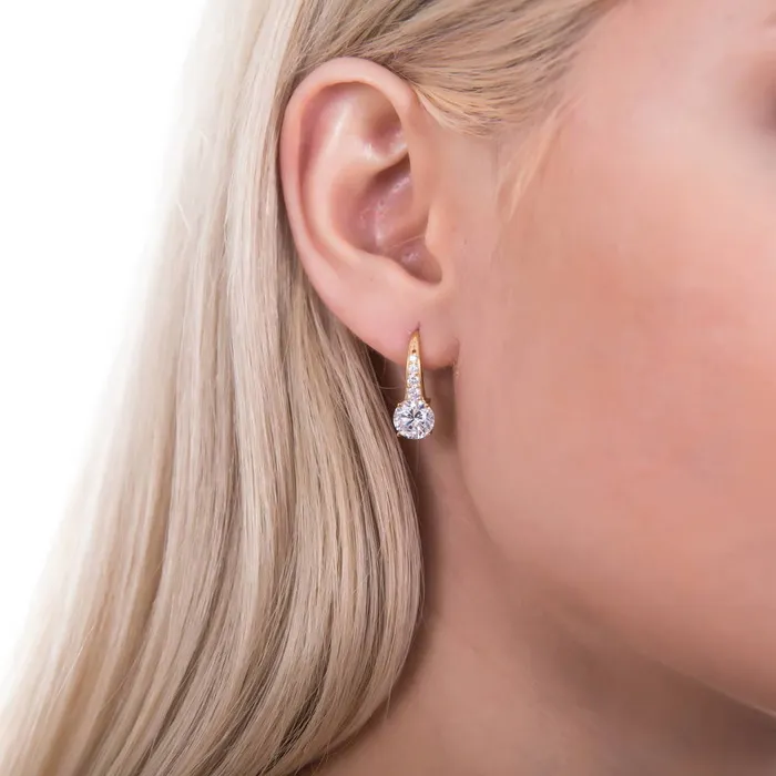 BERRICLE CZ Dangle Earrings in Sterling Silver 2 Pairs Earrings