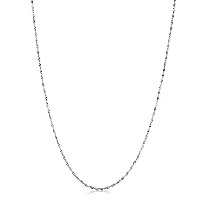 BERRICLE Necklaces Italian Singapore Chain Necklace in Sterling Silver