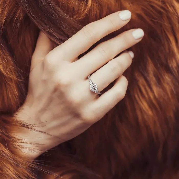 BERRICLE Rings 3Stone 5Stone 125ct CZ Ring Set in Sterling Silver