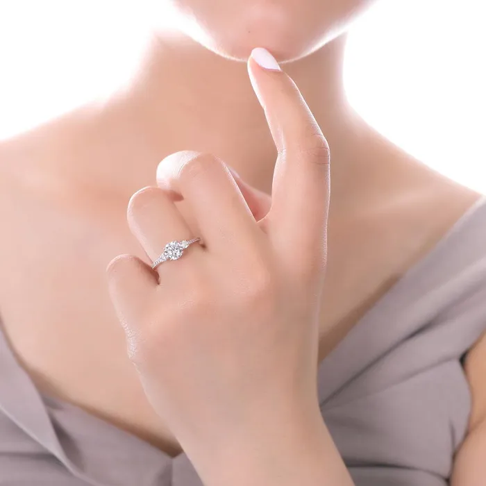 BERRICLE Rings 3Stone 5Stone 125ct CZ Ring Set in Sterling Silver