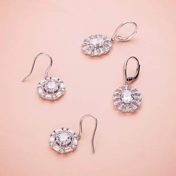 BERRICLE Rings Halo Art Deco Oval CZ Set in Sterling Silver