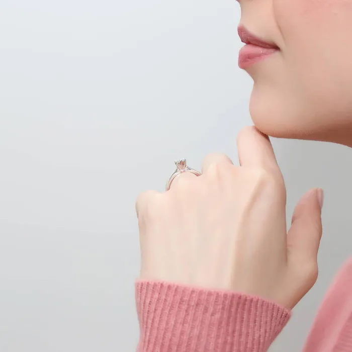 BERRICLE Rings Solitaire 045ct CZ Ring Set in Sterling Silver