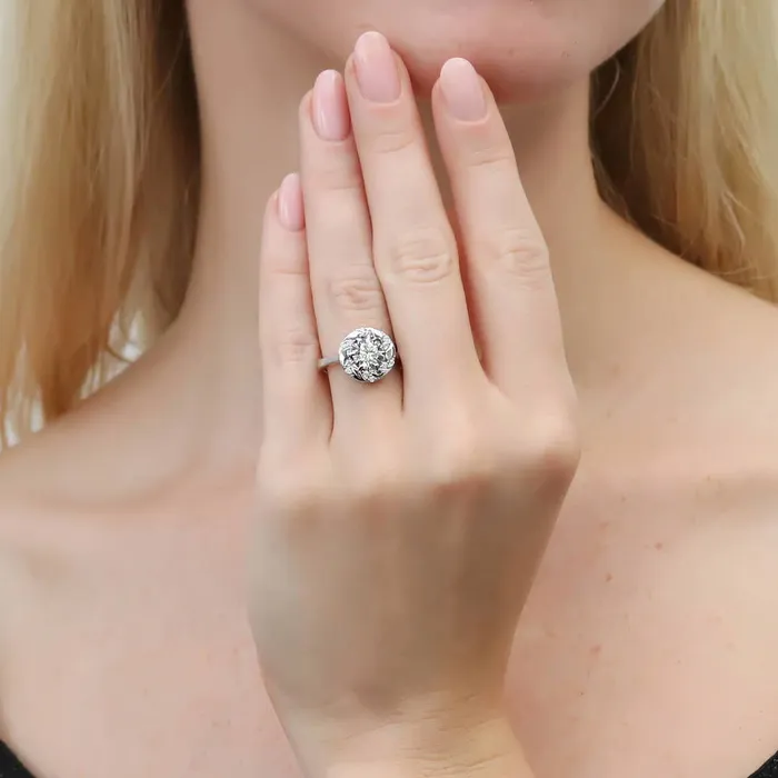 BERRICLE Rings Woven Wreath CZ Ring in Sterling Silver