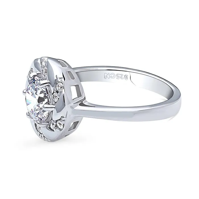 BERRICLE Rings Woven Wreath CZ Ring in Sterling Silver