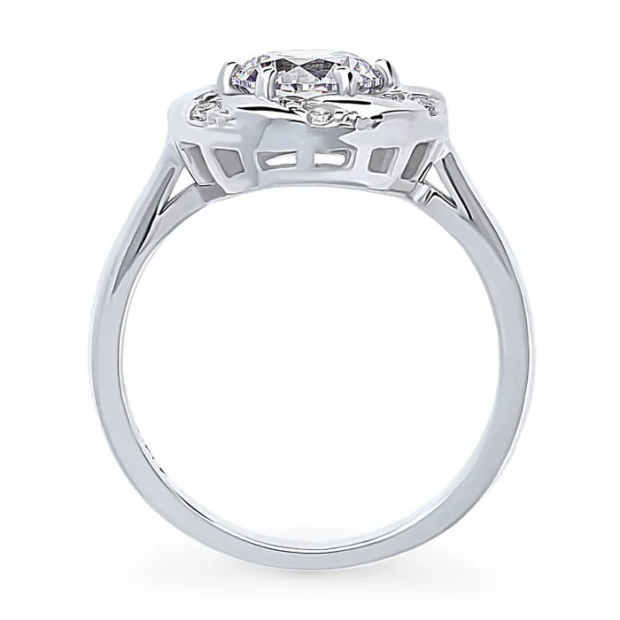 BERRICLE Rings Woven Wreath CZ Ring in Sterling Silver
