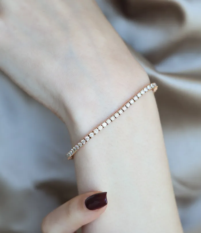 Bracelets Capucinne Diamond Tennis Bracelet 18K Rose Gold