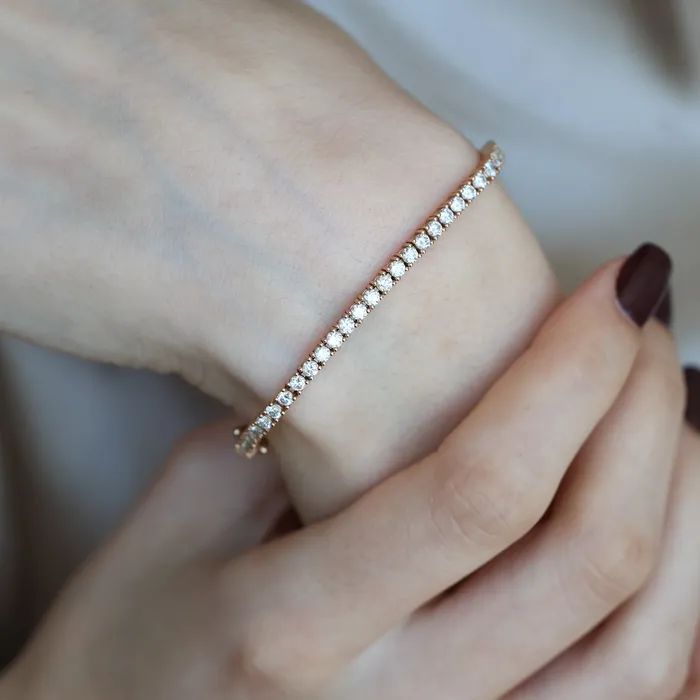 Bracelets Capucinne Diamond Tennis Bracelet 18K Rose Gold