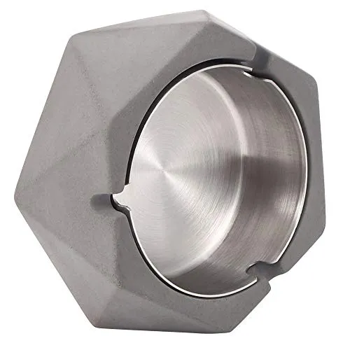 Bracelets Dropshipped via Social Commerce Network SIK Nordic Ins Wind Water Mud Ashtray Household Li g Room Stainless Steel Geometric Ashtray Creative Simple Industrial StyleDark Gray