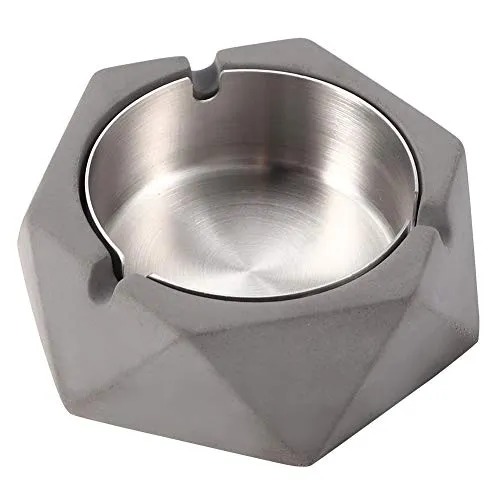 Bracelets Dropshipped via Social Commerce Network SIK Nordic Ins Wind Water Mud Ashtray Household Li g Room Stainless Steel Geometric Ashtray Creative Simple Industrial StyleDark Gray