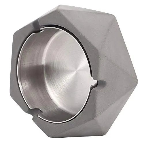 Bracelets Dropshipped via Social Commerce Network SIK Nordic Ins Wind Water Mud Ashtray Household Li g Room Stainless Steel Geometric Ashtray Creative Simple Industrial StyleDark Gray