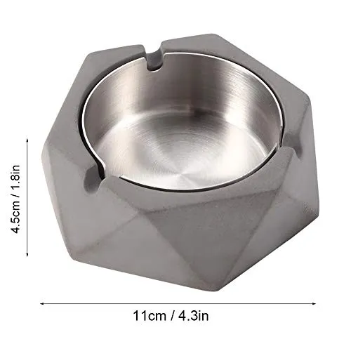 Bracelets Dropshipped via Social Commerce Network SIK Nordic Ins Wind Water Mud Ashtray Household Li g Room Stainless Steel Geometric Ashtray Creative Simple Industrial StyleDark Gray