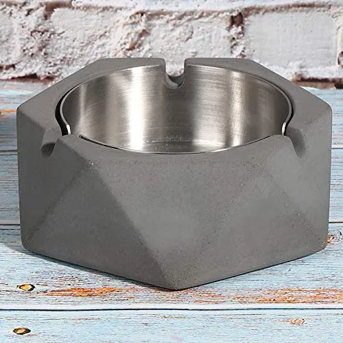 Bracelets Dropshipped via Social Commerce Network SIK Nordic Ins Wind Water Mud Ashtray Household Li g Room Stainless Steel Geometric Ashtray Creative Simple Industrial StyleDark Gray