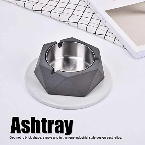 Bracelets Dropshipped via Social Commerce Network SIK Nordic Ins Wind Water Mud Ashtray Household Li g Room Stainless Steel Geometric Ashtray Creative Simple Industrial StyleDark Gray