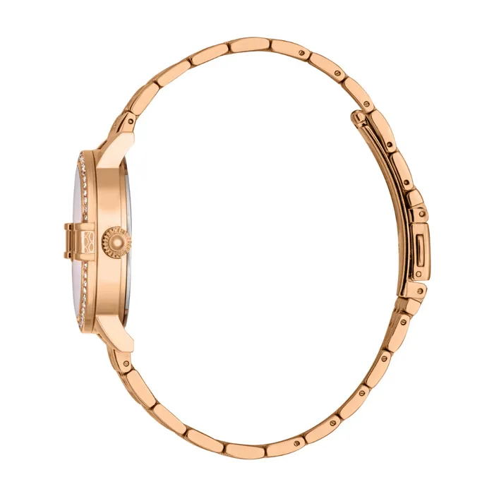 Bracelets Just Cavalli Womens Rose Gold Watch with White MOP Dial and Rose Gold Bracelet Just Cavalli