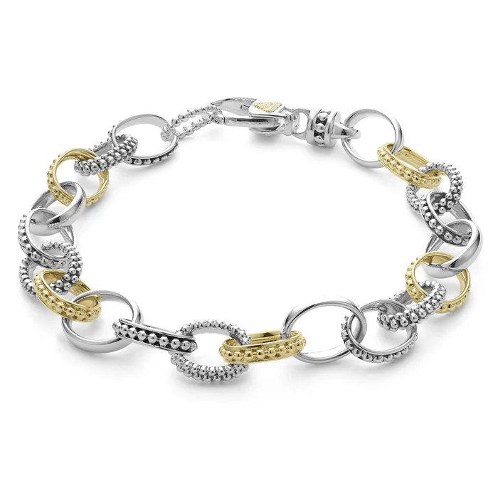 Bracelets LAGOS Signature Caviar TwoTone Caviar Link Bracelet Bracelets LAGOS Signature Caviar TwoTone Caviar Link Bracelet