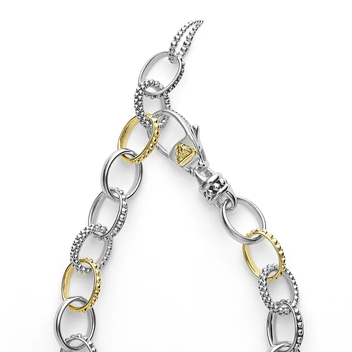Bracelets LAGOS Signature Caviar TwoTone Caviar Link Bracelet Bracelets LAGOS Signature Caviar TwoTone Caviar Link Bracelet