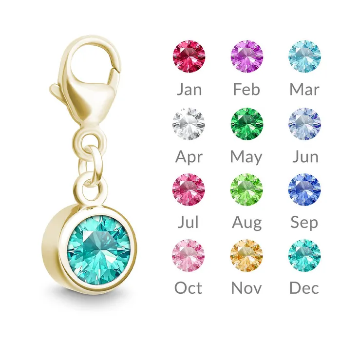 Bracelets Legacy Touch 14k Yellow Gold Birthstone Charm For Bracelet