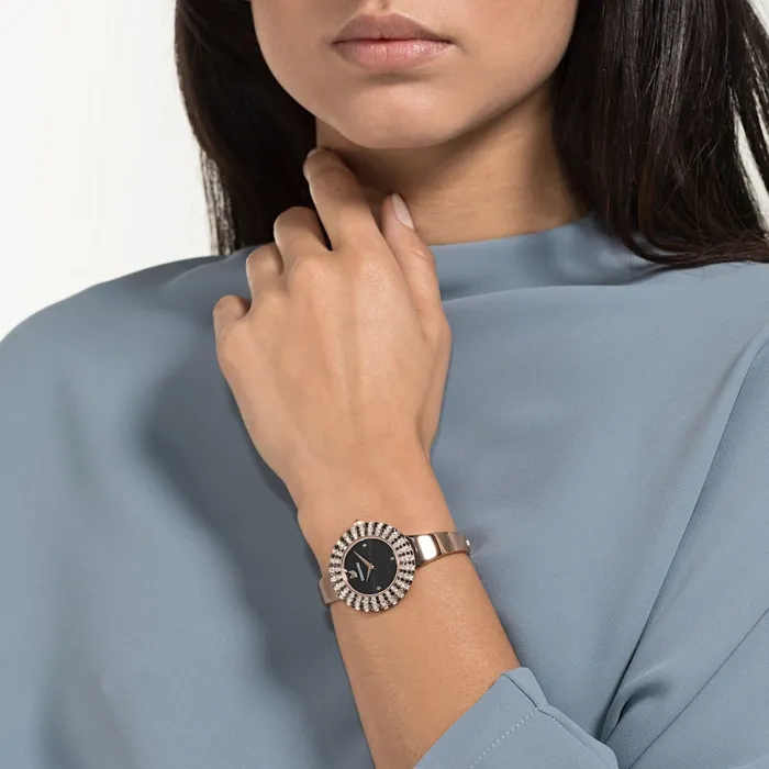 Bracelets Swarovski Swarovski Crystal Rose Watch Metal Bracelet Black RoseGold Tone Bracelets Swarovski Swarovski Crystal Rose Watch Metal Bracelet Black RoseGold Tone