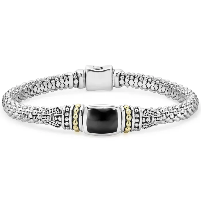 Caviar Color Onyx Caviar Bracelet 6mm Lagos Bracelets