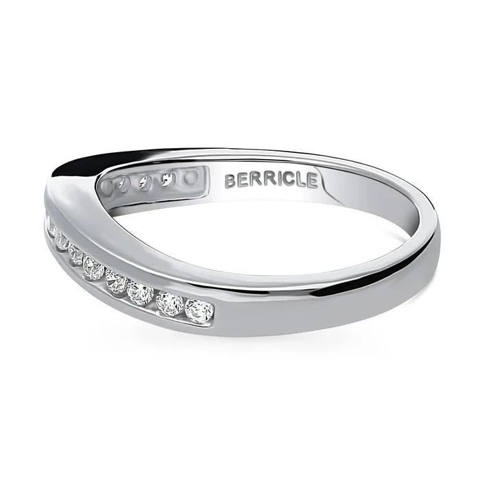 Channel CZ Eternity Ring in Sterling Silver BERRICLE Rings