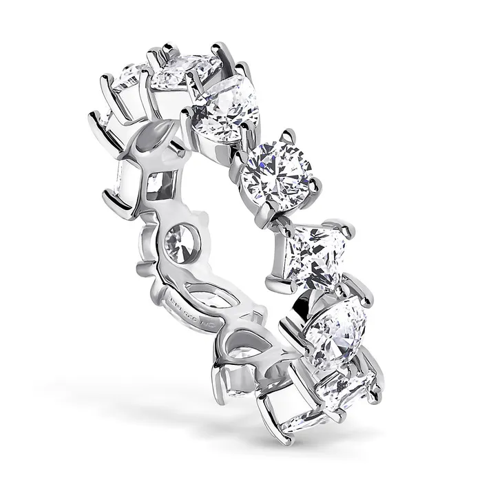 Cluster CZ Eternity Ring in Sterling Silver BERRICLE Rings