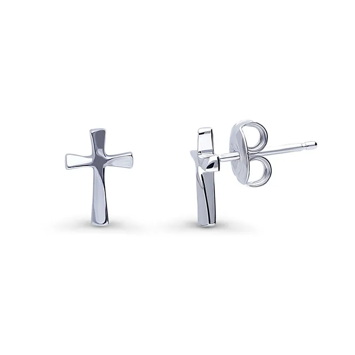Cross CZ Necklace and Earrings in Sterling Silver BERRICLE Necklaces
