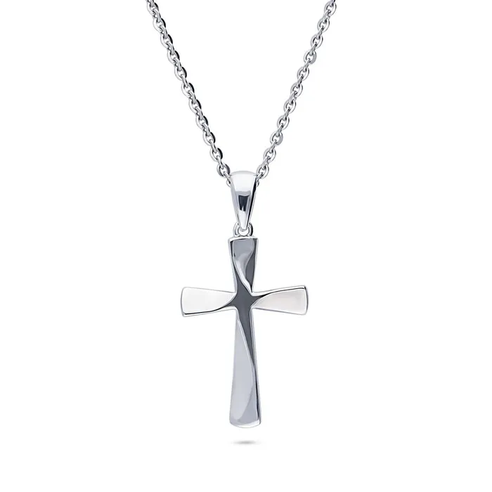 Cross CZ Necklace and Earrings in Sterling Silver BERRICLE Necklaces