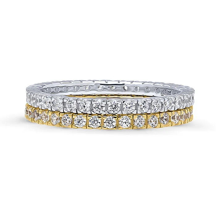 CZ Eternity Ring Set in Sterling Silver BERRICLE Rings