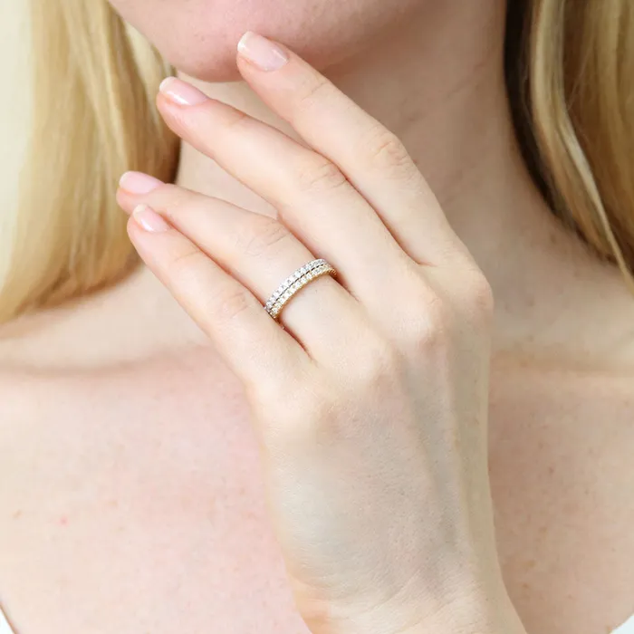 CZ Eternity Ring Set in Sterling Silver BERRICLE Rings