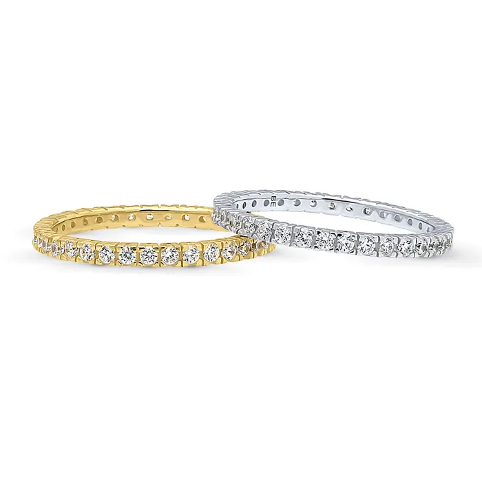 CZ Eternity Ring Set in Sterling Silver BERRICLE Rings