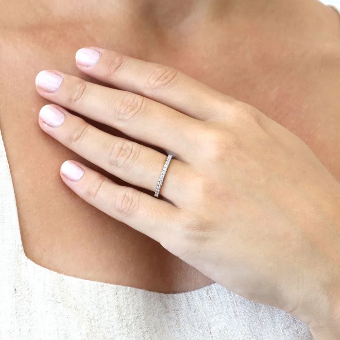 CZ Eternity Ring Set in Sterling Silver BERRICLE Rings