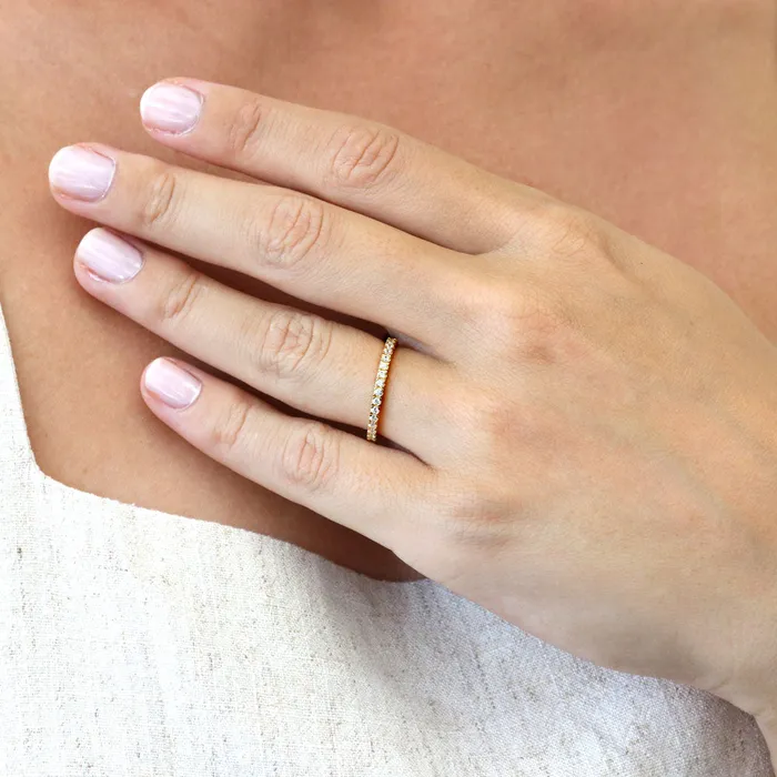 CZ Eternity Ring Set in Sterling Silver BERRICLE Rings
