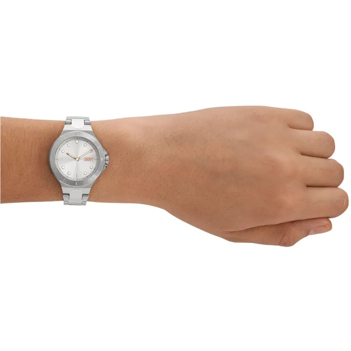 Dkny Bracelets DKNY Chambers Womens Silver Dial Stainless Steel watch