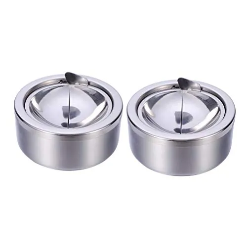 Dropshipped via Social Commerce Network Bracelets ELBME 2 Pcs Round Windproof Cigarette Ashtray Stainless Steel Tabletop Ashtray Desktop Smoking Ash Tray for Smokers Dropshipped via Social Commerce Network Bracelets ELBME 2 Pcs Round Windproof Cigarette Ashtray Stainless Steel Tabletop Ashtray Desktop Smoking Ash Tray for Smokers