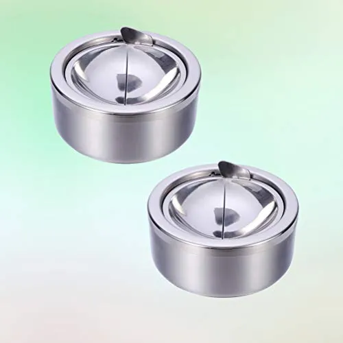 Dropshipped via Social Commerce Network Bracelets ELBME 2 Pcs Round Windproof Cigarette Ashtray Stainless Steel Tabletop Ashtray Desktop Smoking Ash Tray for Smokers Dropshipped via Social Commerce Network Bracelets ELBME 2 Pcs Round Windproof Cigarette Ashtray Stainless Steel Tabletop Ashtray Desktop Smoking Ash Tray for Smokers