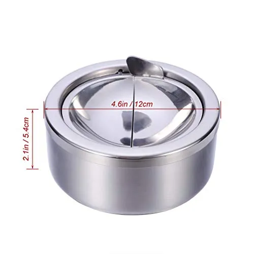 Dropshipped via Social Commerce Network Bracelets ELBME 2 Pcs Round Windproof Cigarette Ashtray Stainless Steel Tabletop Ashtray Desktop Smoking Ash Tray for Smokers Dropshipped via Social Commerce Network Bracelets ELBME 2 Pcs Round Windproof Cigarette Ashtray Stainless Steel Tabletop Ashtray Desktop Smoking Ash Tray for Smokers