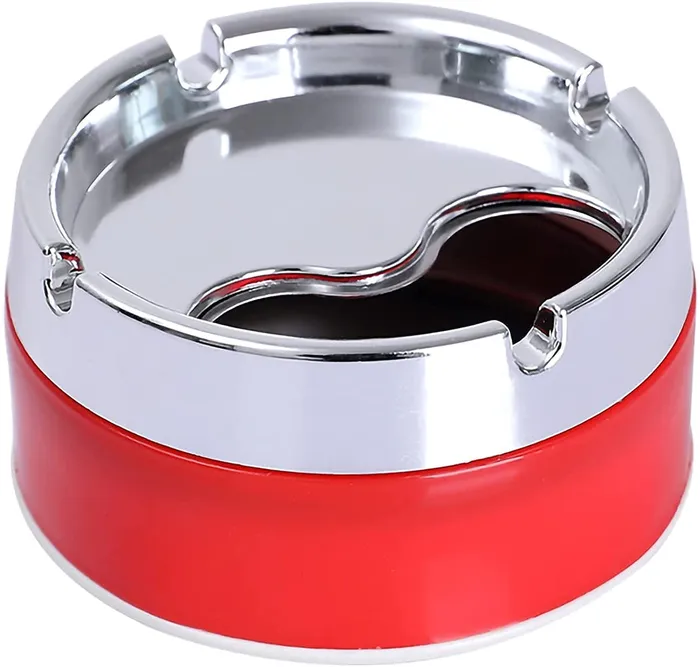 Dropshipped via Social Commerce Network Bracelets sp Stainless Steel revolcing Tabletop Decor Closed Printing Unbreakable Ashtray Multicolour 1 Piece