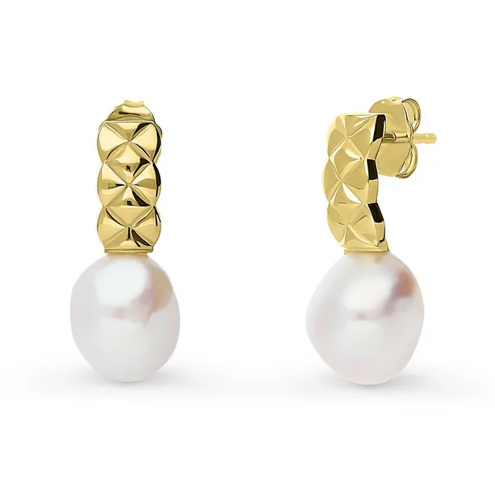 Earrings BERRICLE Solitaire Cultured Pearl Stud Earrings in Sterling Silver Earrings BERRICLE Solitaire Cultured Pearl Stud Earrings in Sterling Silver