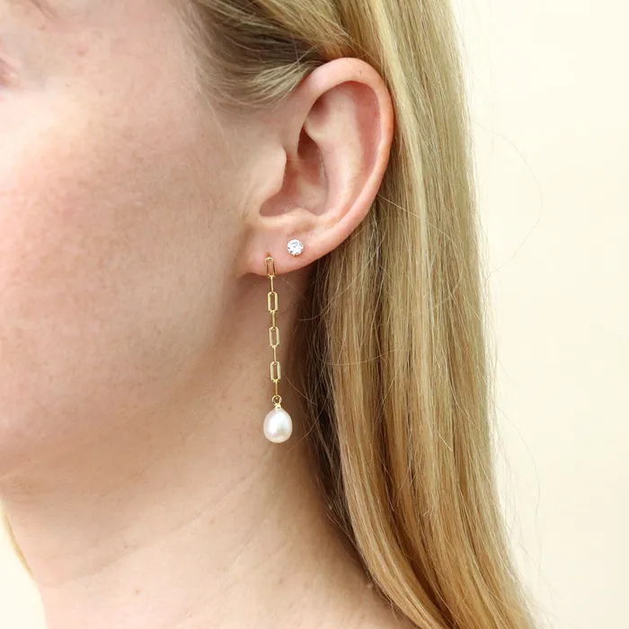Earrings Flower CZ Stud Earrings in Gold Flashed Sterling Silver 2 Pairs BERRICLE