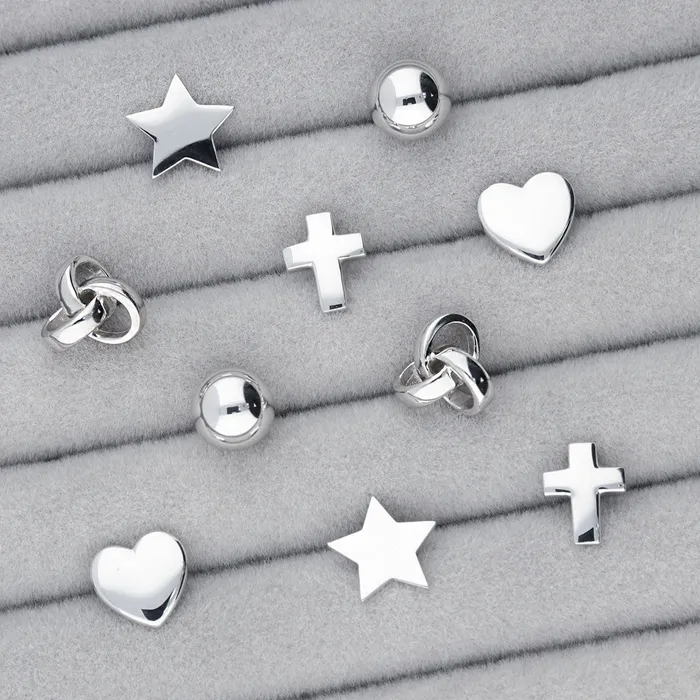 Earrings Heart Stud Earrings in Sterling Silver BERRICLE